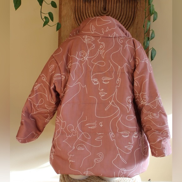Dusty rose puffer jacket - Picture 2 of 2